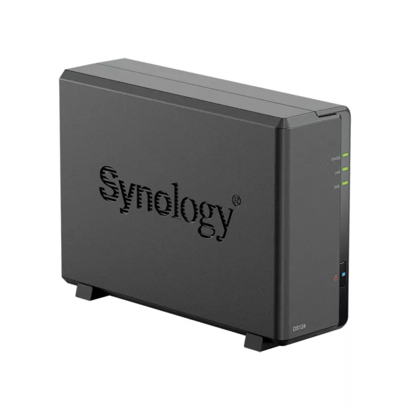 Synology DiskStation DS124 NAS/servidor de armazenamento desktop Ethernet LAN preto RTD1619B