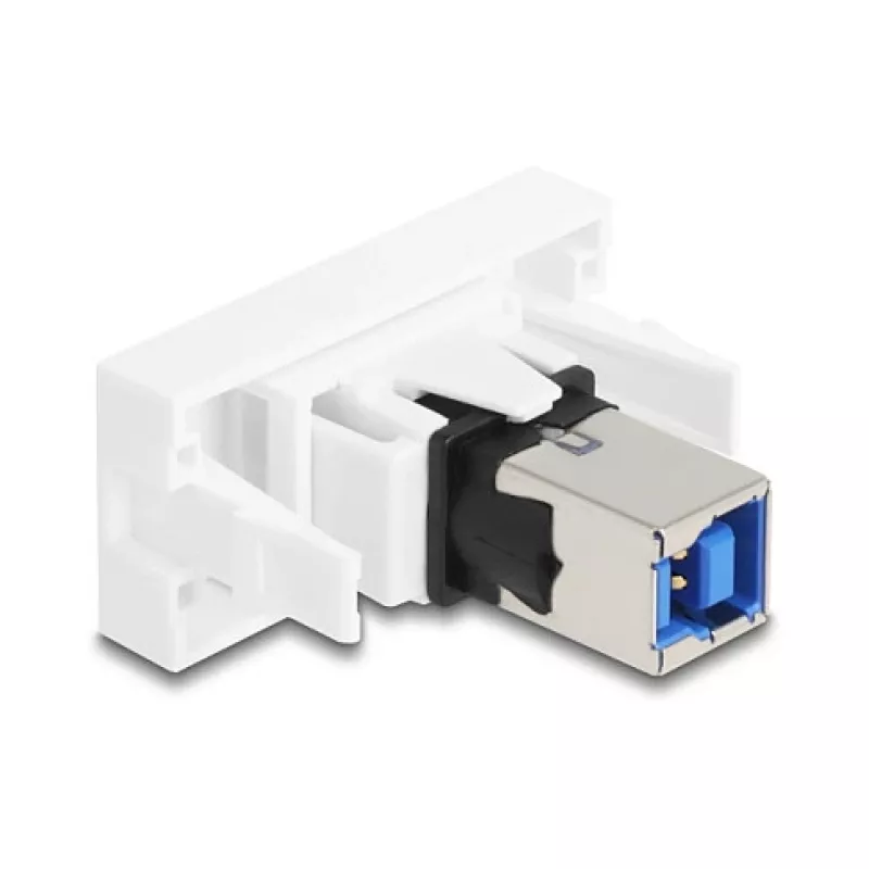 Módulo Keystone DELOCK 90910 – conector USB-A plano, branco, 45×22,5×42,6 mm
