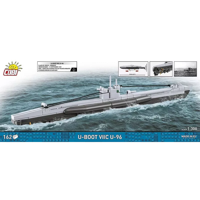 Modelo à escala de submarino Cobi Type VIIC 1:300, conjunto 4857