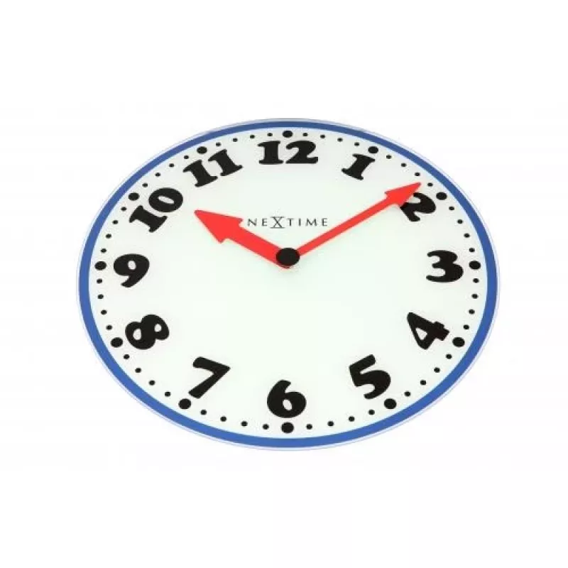 Relógio de parede NeXtime 8151 Boy, Ø43 cm, branco/azul/preto/vermelho
