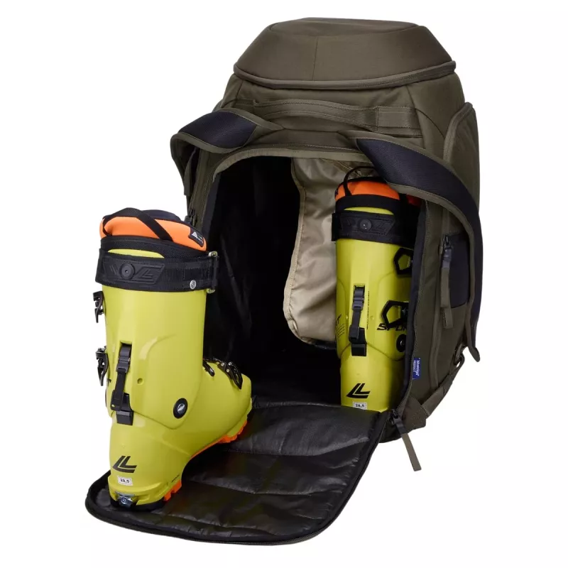 Mochila de esqui e botas de snowboard com rodas Thule 5157 Roundtrip 60L Deep Khaki
