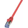 Cabo de rede LogiLink Cat6a S/FTP RJ-45 1,5 m vermelho