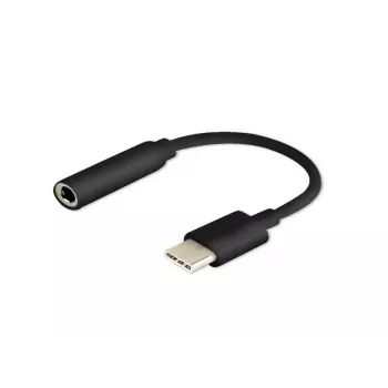 Adaptador de cabo SAVIO AK-35/B USB Type-C (3.1) macho para conector fêmea 3,5 mm, preto