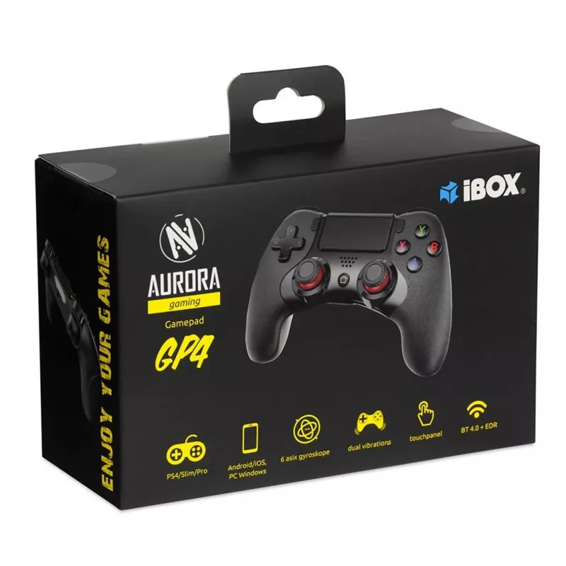 IBox IGP4 periférico gaming preto comando Bluetooth analógico/digital Android, PC, PlayStation 4, iOS
