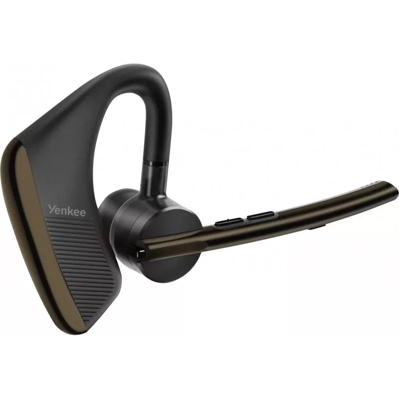 Conjunto de auscultador com fios/Bluetooth YENKEE YHF F20BK – headset com microfone em linha para chamadas e áudio