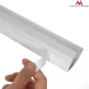 Maclean MCTV-575 proteção de cabos para chão, 1,5 m, 43 x 23 mm, altura 23–32 mm, branca, com fita adesiva