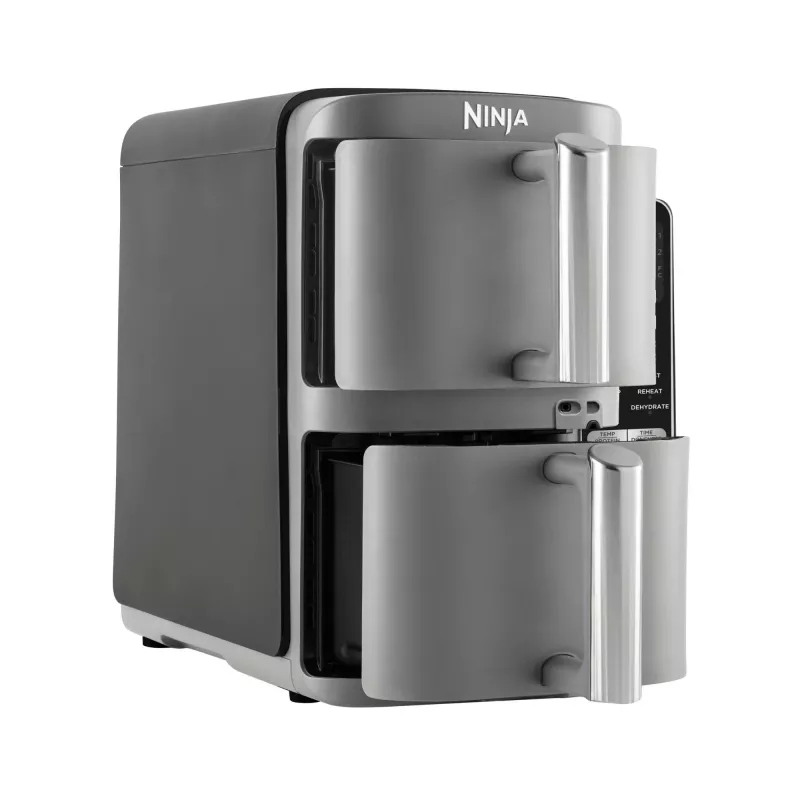 Ninja Double Stack XL Fritadeira a ar quente 2 compartimentos com sonda de temperatura SmartCook 9,5 L SL451EU