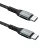 Cabo Qoltec USB 2.0 Type-C para USB 2.0 Type-C 100W QC 3.0 PD 1m Preto