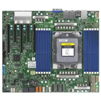 Supermicro - H13SSL-NT-B - Placa-mãe - ATX - AMD sem CPU - Socket SP5 - USB 3.0 - 2 x 10 Gigabit LAN - Gráficos integrados (CPU necessária) 10 GB DIMM SATA 6 GB/s gráficos Lan USB 3