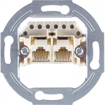 Tomada de parede ShiverPeaks S/CONN maximum connectivity 2x 8/8 paralelas sem tampa para instalação encastrada (74231-1)