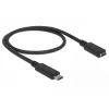 Cabo USB DeLOCK 85532 USB 3.2 Gen 1 0,5 m USB-C preto