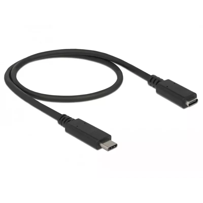Cabo USB DeLOCK 85532 USB 3.2 Gen 1 0,5 m USB-C preto