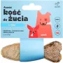 AZANKI Osso com camarão e azeitonas pretas em pele de bacalhau em forma de peixe – Snack para cães – 12 cm