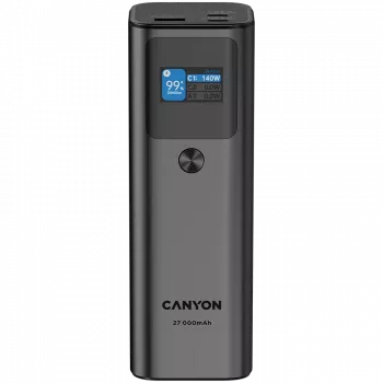 Canyon PB-2010 - Powerbank - Li-Pol - 27.000 mAh - ecrã digital - 2xUSB-C + 1xUSB-A - Power