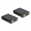 Conjunto transmissor e recetor AV DELOCK 65955 — Extensor HDMI Cat6/Cat6a, até 3840×2160, com fios, alimentação Micro-USB-B