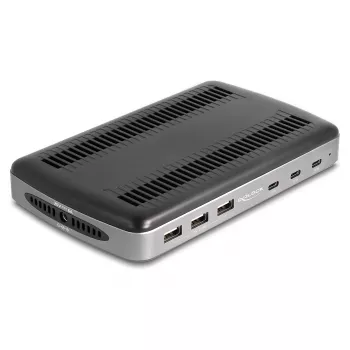 Estação de carregamento USB DeLOCK 3 x USB Type-C PD 3 x USB Type-A 112 W