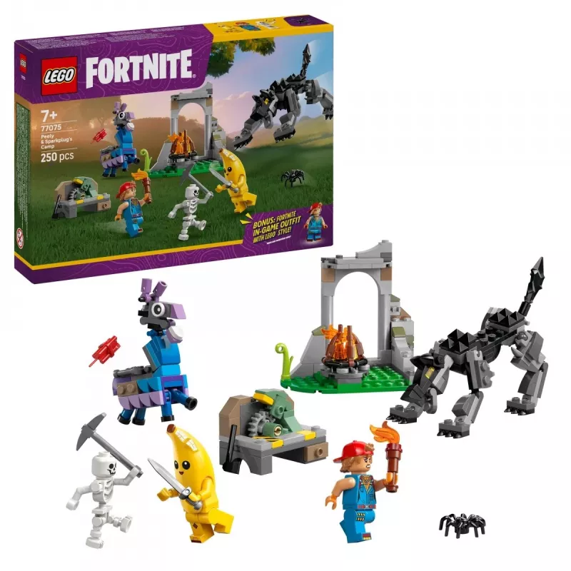 LEGO FORTNITE 77075 Acampamento do Peely & Sparkplug