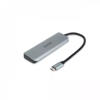 Hub USB Type-C DICOTA D32061 10000 Mbit/s Prateado