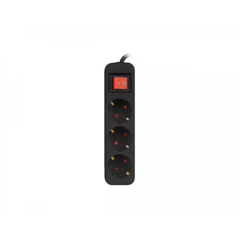 Extensão elétrica Lanberg PS1-03F-0150-BK 1,5 m 3 tomadas com contacto de proteção para interiores preto