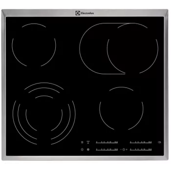 Placa vitrocerâmica de encastrar Electrolux EHF46547XK preta, 4 zonas, controlo tátil