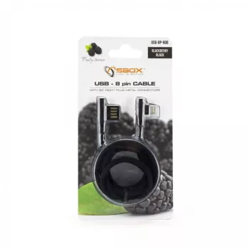 Cabo Sbox USB-8P-90B USB 8-Pin blackberry preto