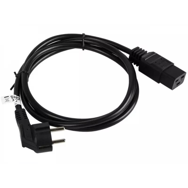 Cabo de alimentação CEE 7/7 - IEC 320 C19 16A VDE 1,8M preto