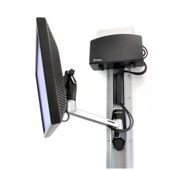 Suporte de parede Ergotron LX HD Swing Arm - conjunto de montagem (braço articulado, botão rotativo) para TV (inclinação e rotação) - alumínio - tamanho do ecrã: até 106,7 cm (até 106,70 cm (42)) - acessórios de montagem