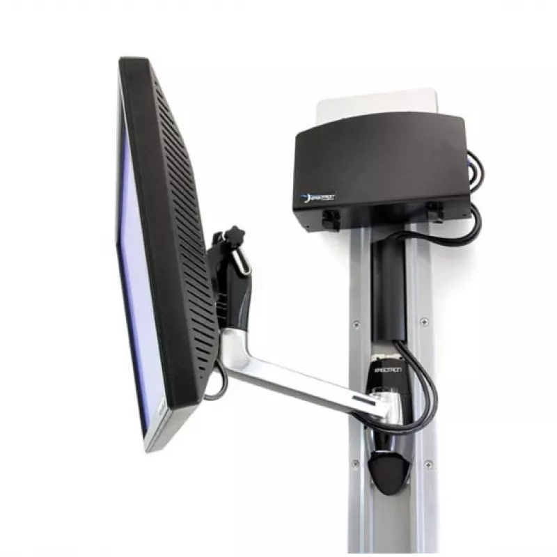 Suporte de parede Ergotron LX HD Swing Arm - conjunto de montagem (braço articulado, botão rotativo) para TV (inclinação e rotação) - alumínio - tamanho do ecrã: até 106,7 cm (até 106,70 cm (42)) - acessórios de montagem