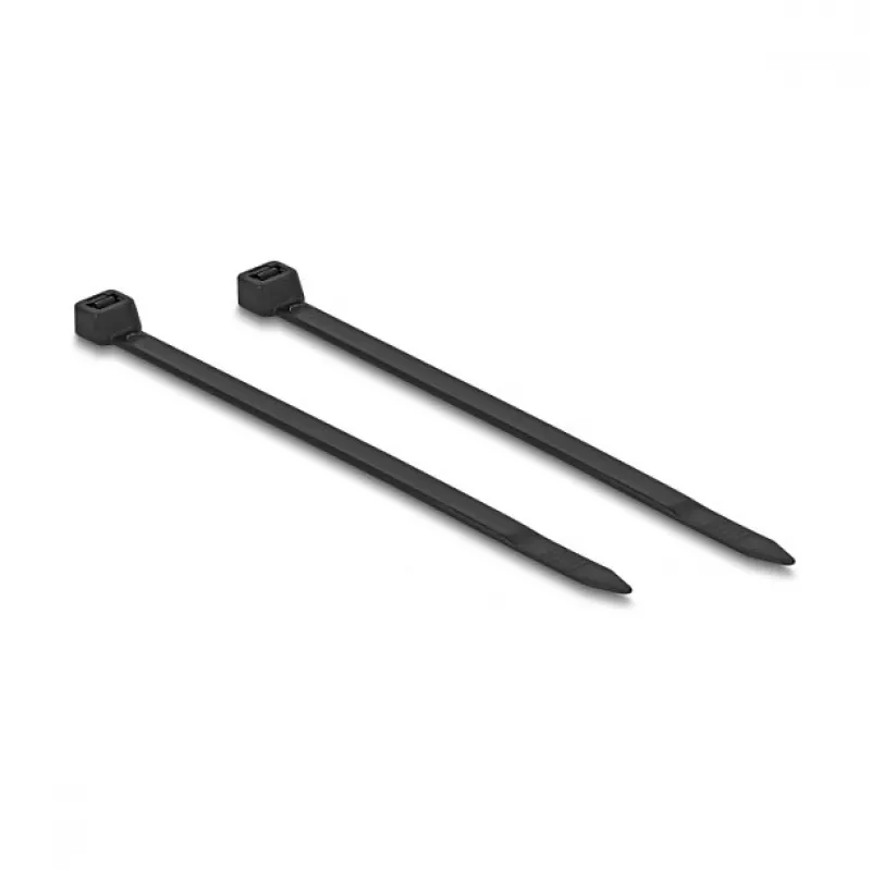 Ficha RJ45 DELOCK com fecho de aperto de 2 polos +/− sem ferramentas, conector de alimentação composite, ficha, preto/aço inoxidável