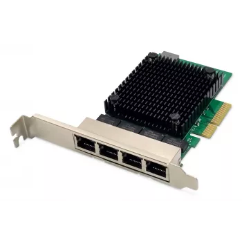 Placa de rede Digitus 4 portas 2,5 Gigabit Ethernet PCI Express chipset Realtek