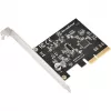 SilverStone SST-ECU07 placa adaptadora PCIe 3.0 x4 USB 3.2 Gen 2x2, 1x USB-C interno, perfil baixo