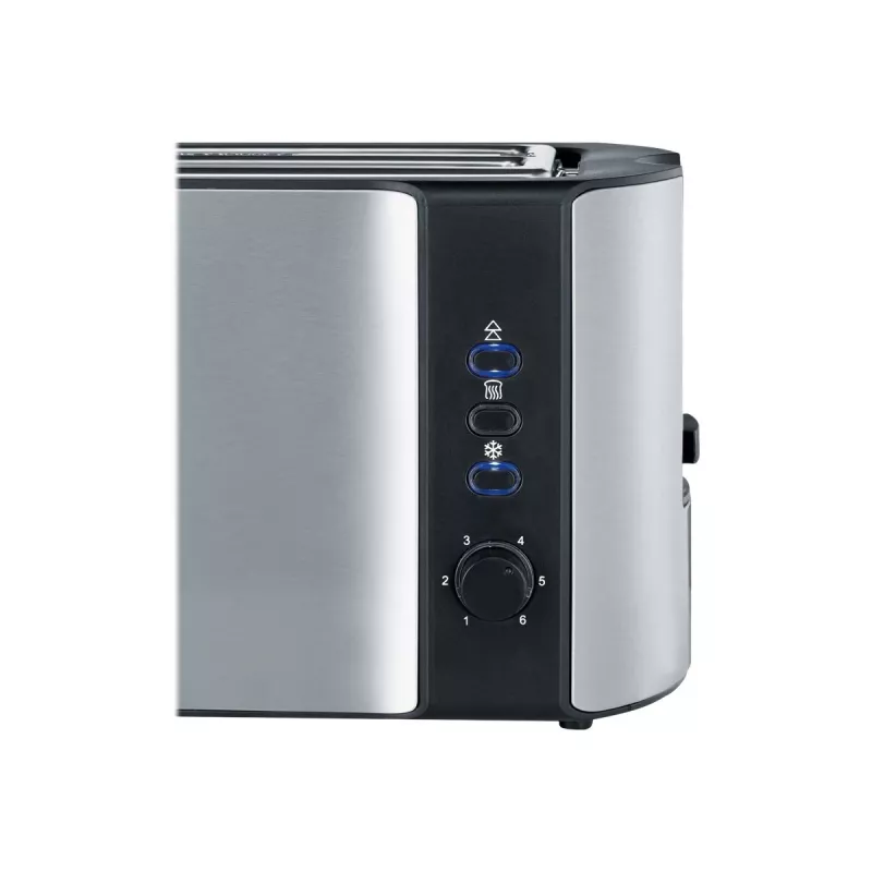 Torradeira automática de fenda longa AT 2590 (aço inoxidável/preto, 1.400 Watt, para 4 fatias de pão)