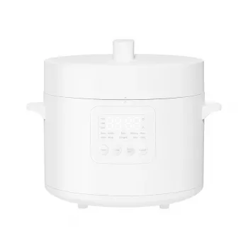 Panela de pressão elétrica rápida Xiaomi 4,8 L – 1000 W, branca, tacho removível, visor