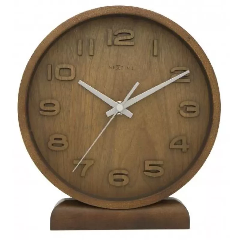 Relógio de parede NeXtime 5192gs Wood Wood Small, 22x20 cm, madeira, cinzento