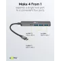 Goobay hub USB slim de 4 portas USB-C para USB-A 5 Gbit/s - -ficha USB 3.2> (79158)