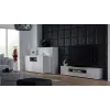 Cama Meble VIVA 150 aparador, branco/branco brilhante + carvalho Sonoma