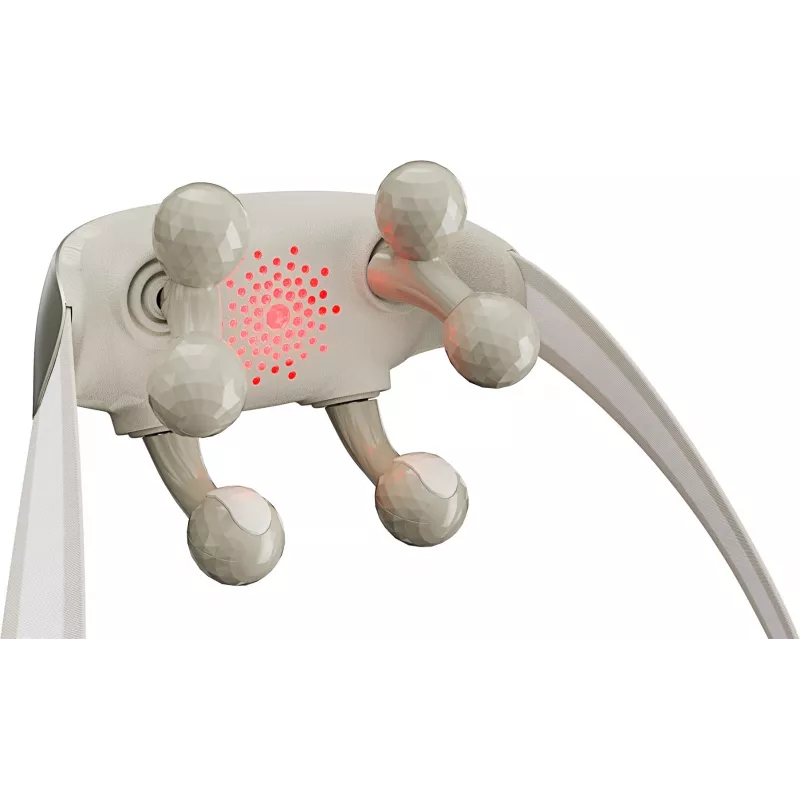 SKG H7 Ultra – cabeças de massagem cinzentas, massagem combinada, massagem por compressão, massagem por amassamento, massagem por vibração, pescoço, ombros, cinzento, plástico, botões, bateria