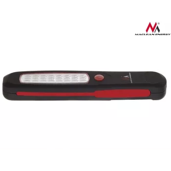 Lanterna de oficina MACLEAN MCE03 — 24 LEDs, base magnética e gancho, a pilhas (3×AAA)