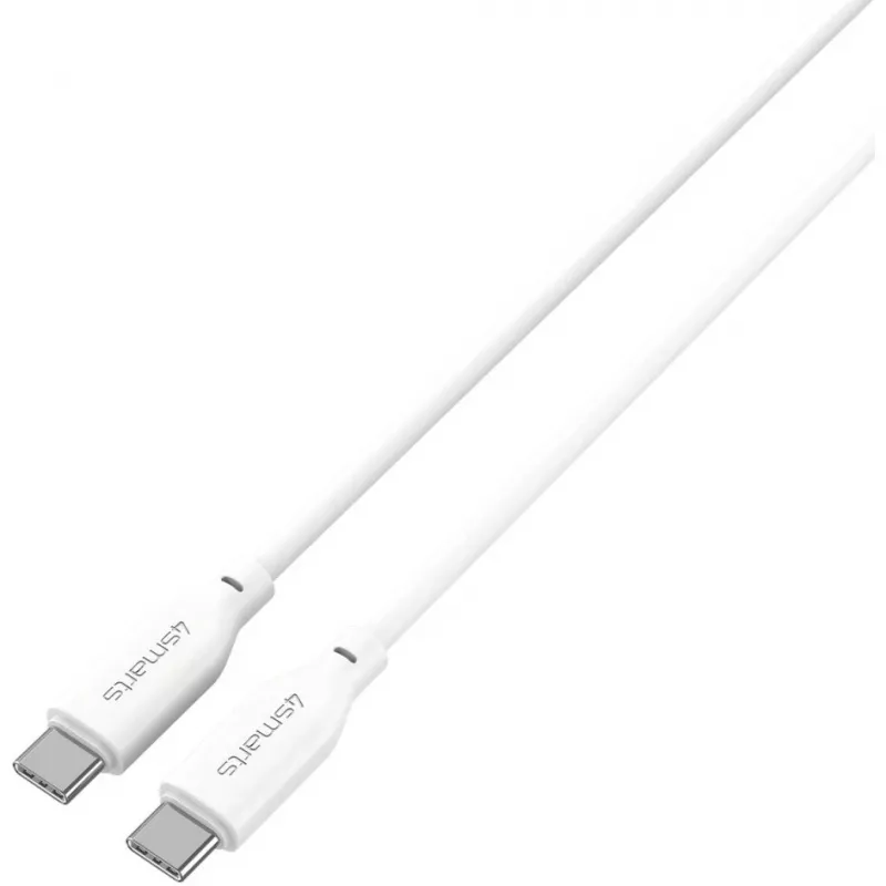 Cabo de silicone USB-C / USB-C 4smarts High Flex 60W 1,5m branco