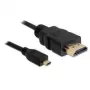 Cabo HDMI DeLOCK 2m Type-A para Type-D preto