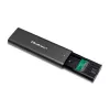 Qoltec 50312 caixa para SSD M.2 NVMe, USB Type-C, preta