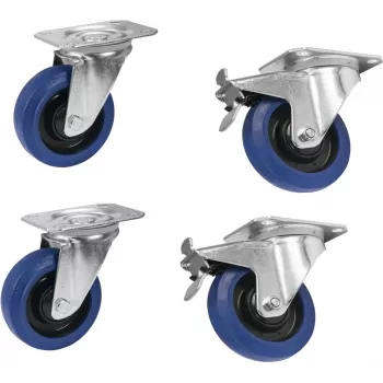 Conjunto de rodas Roadinger RD-100 100 mm azul, 2 rodas com travão