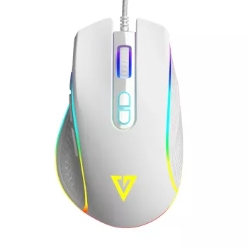 Rato ótico com fio MODECOM Volcano Veles (branco) — modelo M-MC-VELES-200