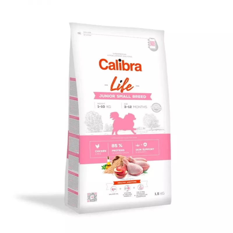Calibra Dog Life Junior Small Breed Chicken ração seca para cães 1,5 kg