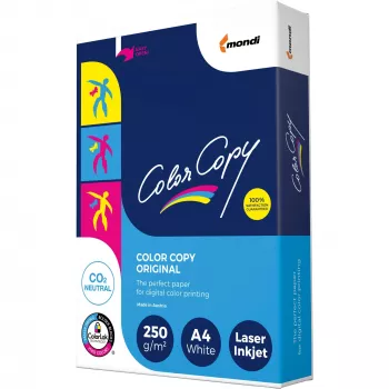 Papel de cópia escritório Mondi Color Copy 8687A25 (A4; 250 g/m²; 125 folhas; papel branco; acetinado)