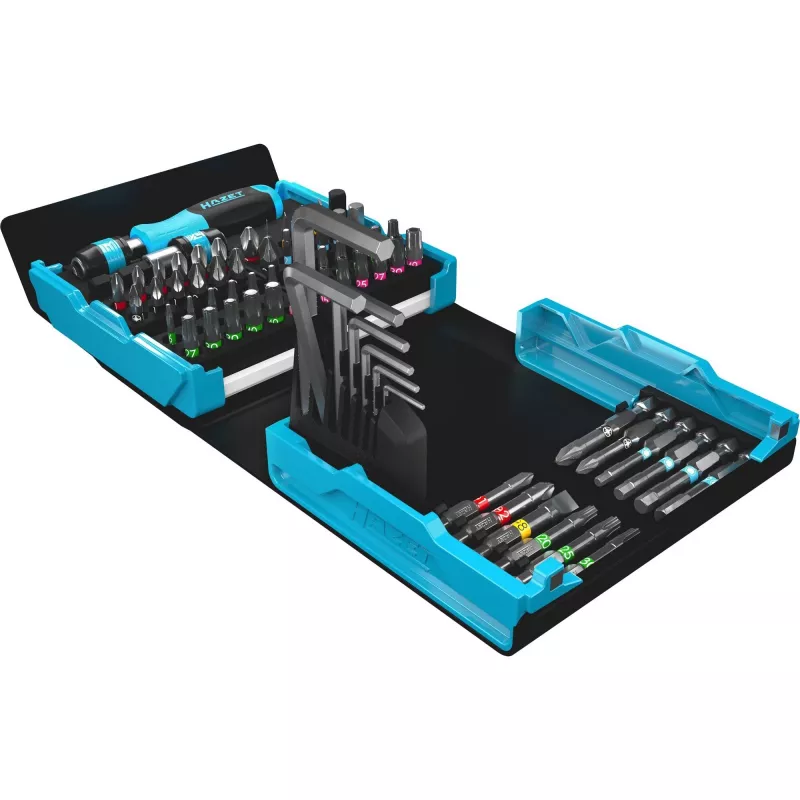 Conjunto de bits Hazet 2200SC-1, encaixe de 1/4 polegadas, 10 peças