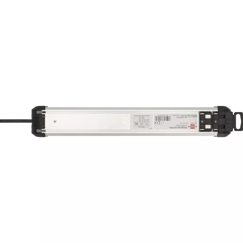 Régua de tomadas Brennenstuhl 1391030611 3 m 6 tomadas AC para interior preto prateado
