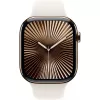 Apple Watch Series 10 GPS + Cellular 46 mm caixa de titânio dourado com bracelete desportiva Starlight – S/M