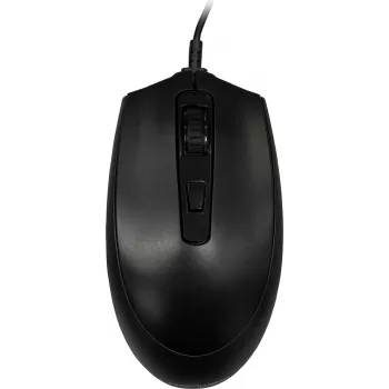 Rato USB com fio LC-Power LC-M721B — preto, ótico, design ergonómico