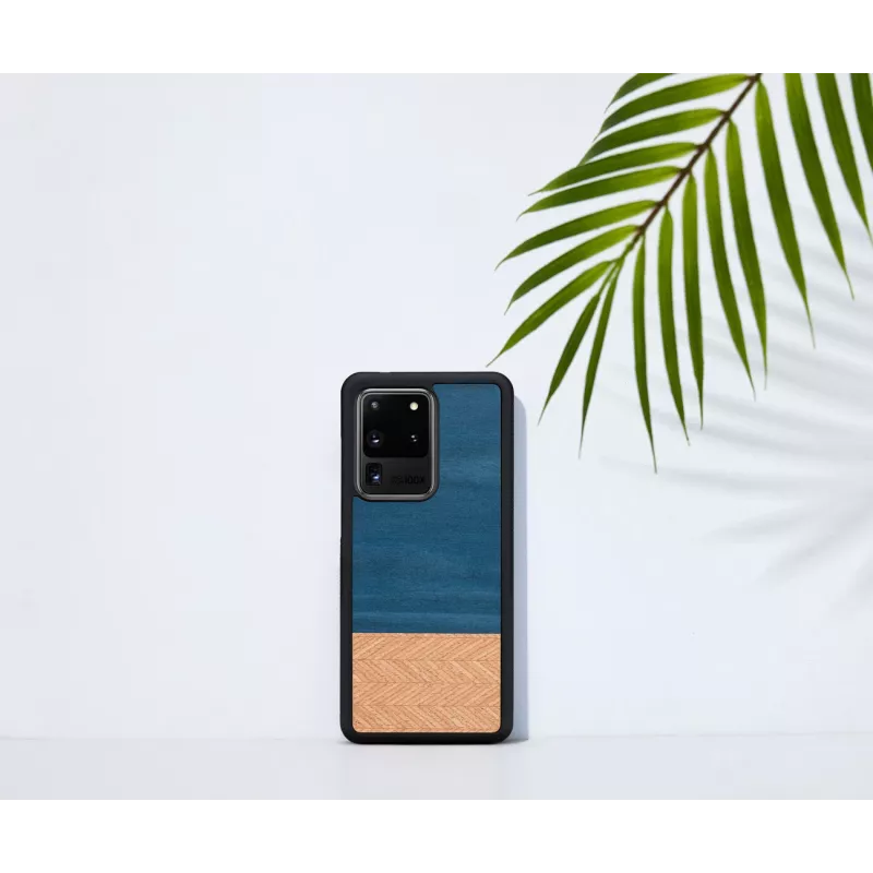 Capa de proteção para smartphone Man and Wood Galaxy S20 Ultra Denim preto